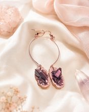 Load image into Gallery viewer, Polymer Clay Crystal Geode Earrings - Handmade Lightweight Statement Earrings