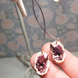 Geode Crystal Frame Earrings
