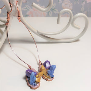 Geode Crystal Frame Earrings
