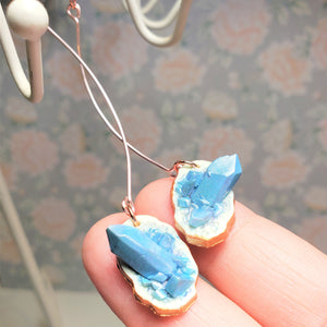 Geode Crystal Frame Earrings