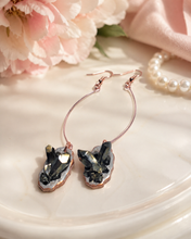 Load image into Gallery viewer, Polymer Clay Crystal Geode Earrings - Handmade Lightweight Statement Earrings
