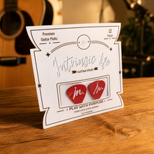 Load image into Gallery viewer, Intrinsic Life Premium Red Guitar Picks — 12 Pack for Electric, Acoustic &amp; Bass Guitar
