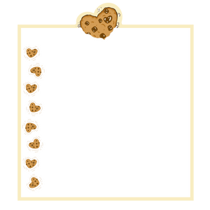 Memo Sheet Heart Chip Cookies DIGITAL