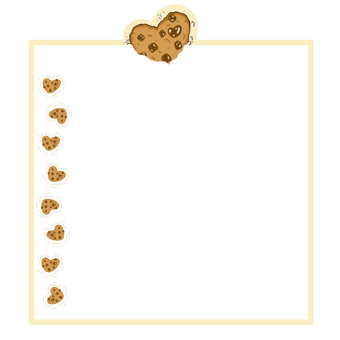 Memo Sheet Heart Chip Cookies DIGITAL