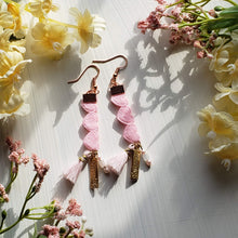 Load image into Gallery viewer, Dainty Fleece Heart Ribbon Earrings

