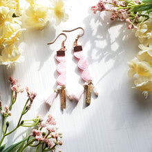 Load image into Gallery viewer, Dainty Fleece Heart Ribbon Earrings
